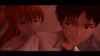 Asuka Langley X Shinji Ikari (Femdom)