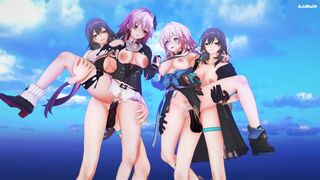 Evernight&March7th x Futa Stelle sex video (HSR)