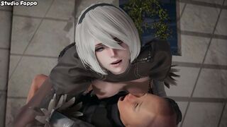 2B fucked hard by Perverted brat