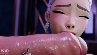 [KPop Demon Hunters] - Huge Dick is Deep Inside Rumi's throat (Succubus3D)