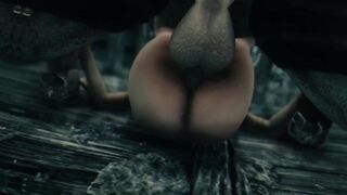 A pair of decorative pigs