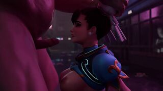 Juno Chun-li Forced Deepthroat