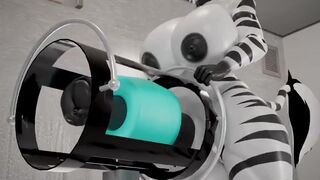 Zuki tries her new toy