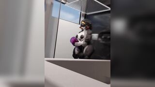 Goat futa masturbation in the bathroom