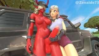 Lexa having fun with Desdemona