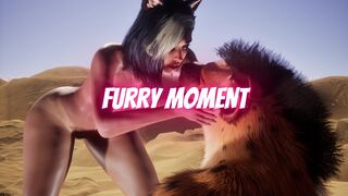 CAT WOMAN FUCKS A WOLF (monster fuck)