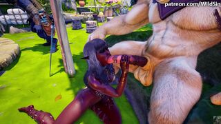 Furry Warrior Camp - knotting werewolf, elf, succubus, lizardman, horse and more