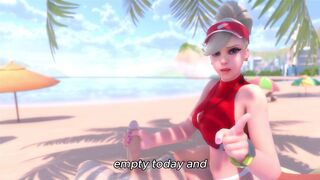 Life guard Mercy fucking on beach