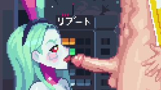 Rebecca taking Sandevistan Backshots