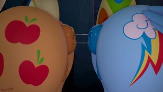 Ponut Kiss ~ Applejack x Rainbow Dash