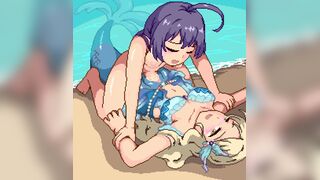 Breedind Mermaid in the beach