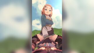 Zelda Riding in the fields