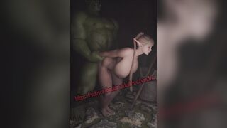 Elf caught by Orc