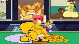 Pikachu wants more eggs from the Renamon!