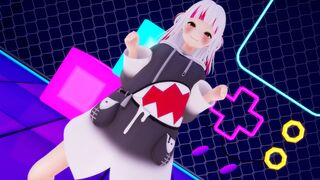 【R-18 MMD】 FUTA Dynamic hip-swinging dance - Gawr Gura