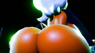 Rouge riding Knuckles