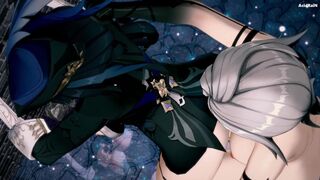 Clorinde x Futa Arlecchino sex video (Genshin impact)
