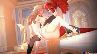 angel Hestia squirts her holy water all over Zentreya's futa cock (SpamKaju)