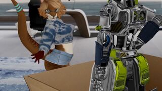 Otter Babe Orders Fuck-Robot and gets Fucked Silly