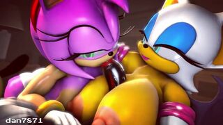 Amy and Rouge Sharing Shadow's Dick