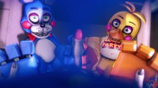 Toy chica and Toy Bonnie FootJob