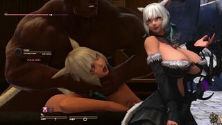 Miqo'te blacked from behind