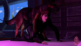 FemShep Anal with Dog