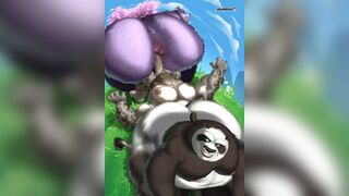 Kung fu panda threesome
