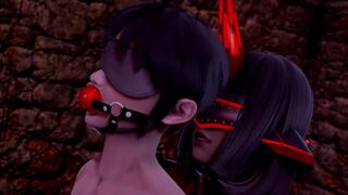 Space Futas Fuck Small Cock Guy [Futanari][Futas x Male]