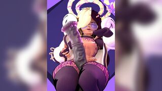 Femboy rub horsecock with his thick thighs