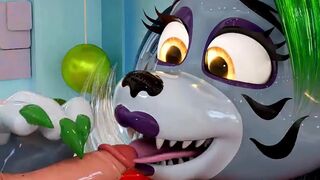 Roxy sucks cock and swallows cum