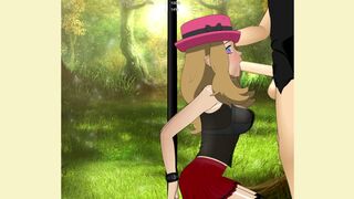 Serena Hypnotised BJ in Woods