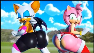 Amy and Rouge Tweking Upscaled