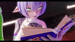 Lucia playing with her ethereal dildo