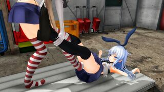 Shimakaze punishes Hibiki [R18] Suika