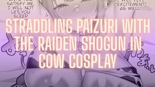 Straddling Paizuri With The Raiden Shogun In Cow Cosplay