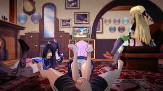 Noire, Neptune & Vert_Hyperdimension neptunia [Bazett]