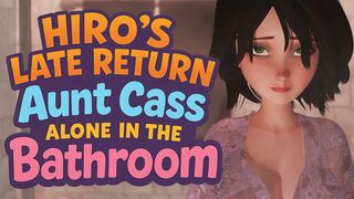 Bathroom Rendezvous: Hiro Finds Aunt Cass Alone and Needy