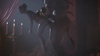 Minthara with the Minotaur by candlelight