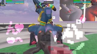 Lucario vs Zoroark! Heroine Rumble 2 Pokemon Mod Futa X Futa