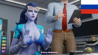 [Rus Sub] widow tries to get through airport security control