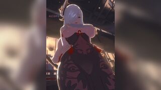 Sliding it in her back side [shenhe] [genshin impact]