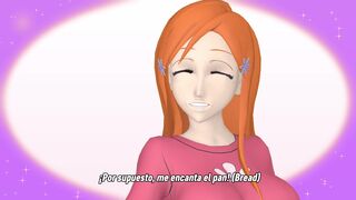 (Sub Esp) Rangiku Gets Orihime Bred in a Gangbang