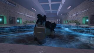 Fucking my Ma Sis & Auntie by the pool in Roblox