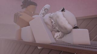Fucking a snow leopard girl in Roblox