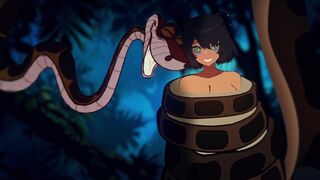 Kaa coils cat girl