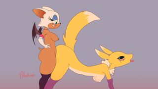 Phunkumm - Rouge the Bat Futa x Renamon Loop (Sounded) [Sonic x Digimon]