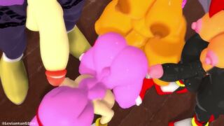 Amy is Getting fucked by Rouge and Queen Aleena,Shadina