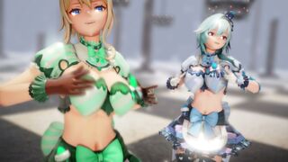 Teddy Bear (STAYC) with Jhin and Eurya (Genshin Impact)