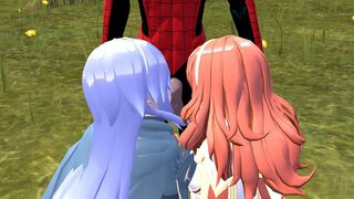 Spider-Man with Lucina and Celica